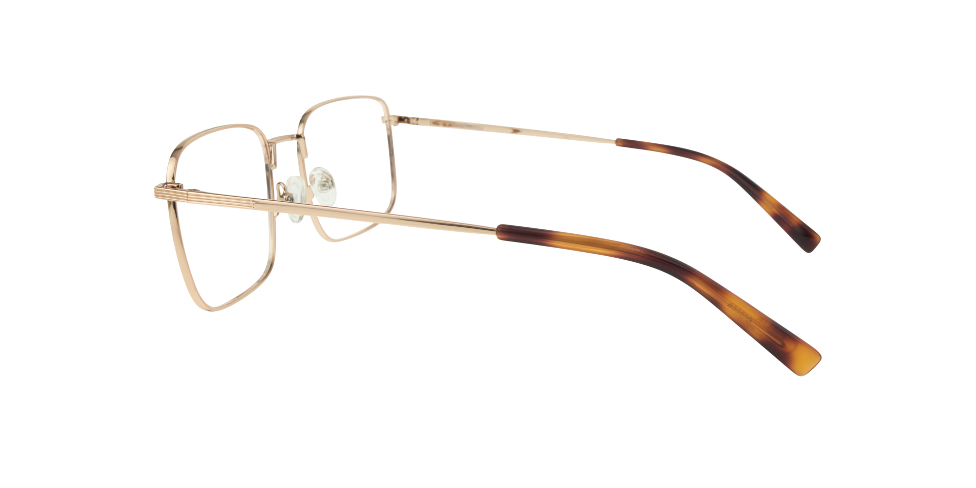 John Shiny Gold MetalEyeglass Frames for Glasses Direct, Side View