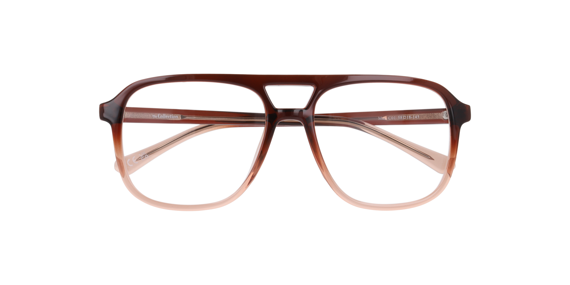 Max Gradient Brown PlasticEyeglass Frames for Glasses Direct, Closed View