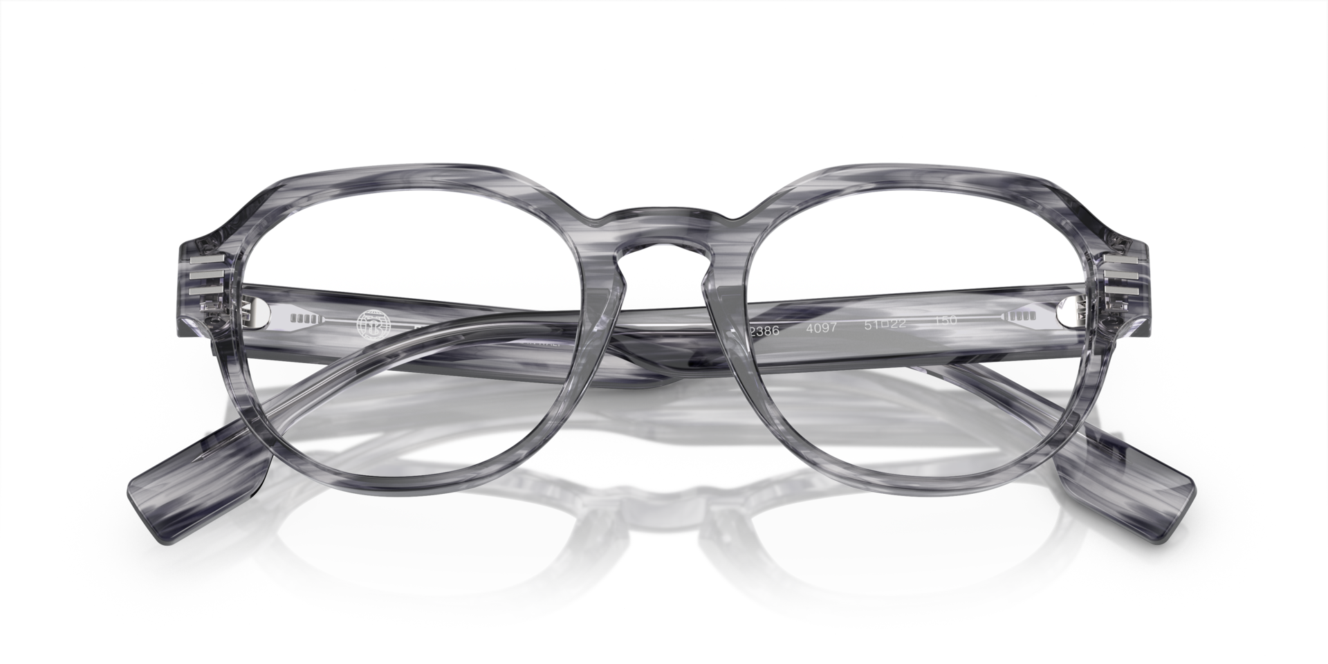 BE2386 Grey AcetateEyeglass Frames for Glasses Direct, Closed View