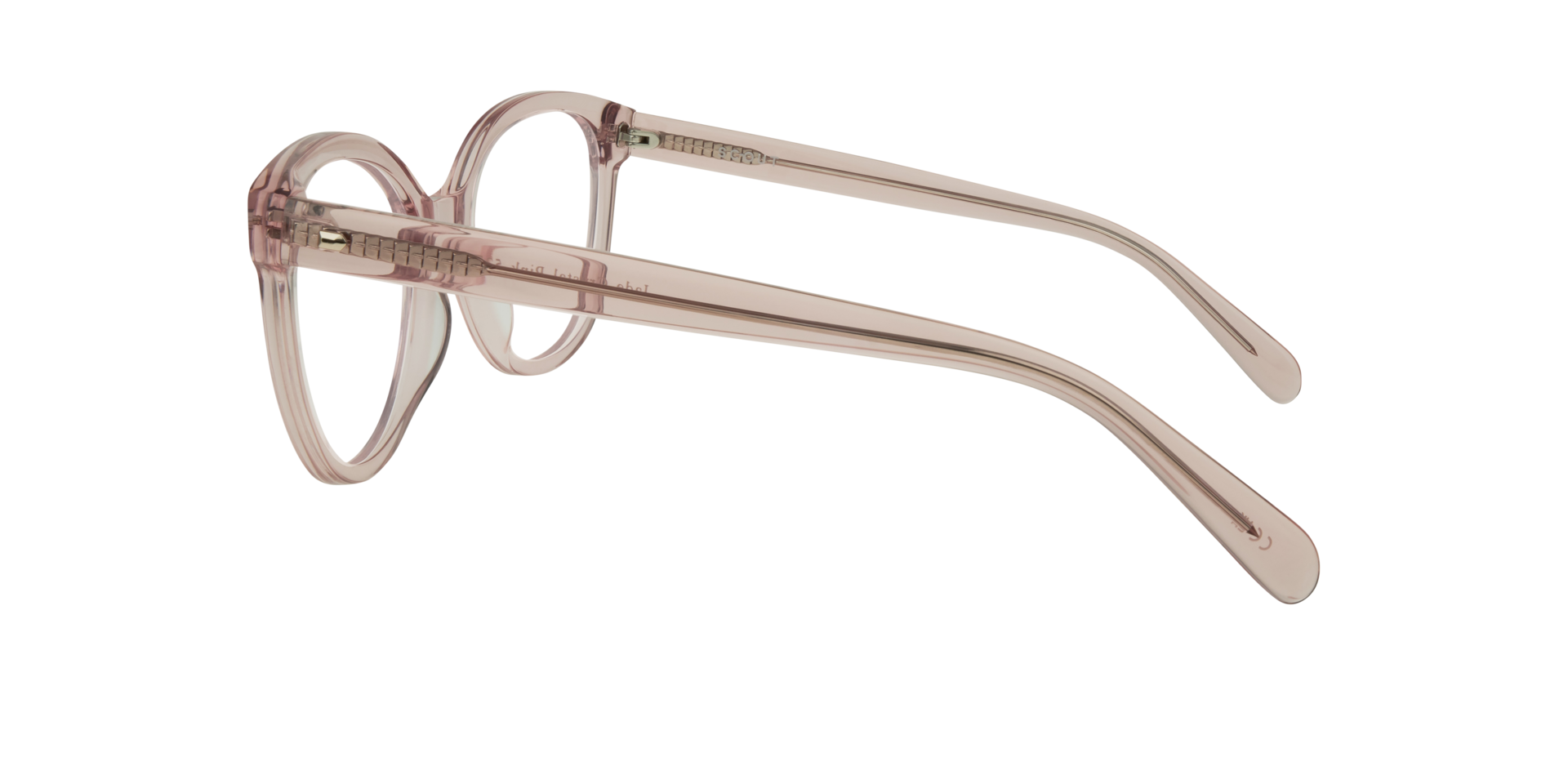 Jade Crystal Pink AcetateEyeglass Frames for Glasses Direct, Side View