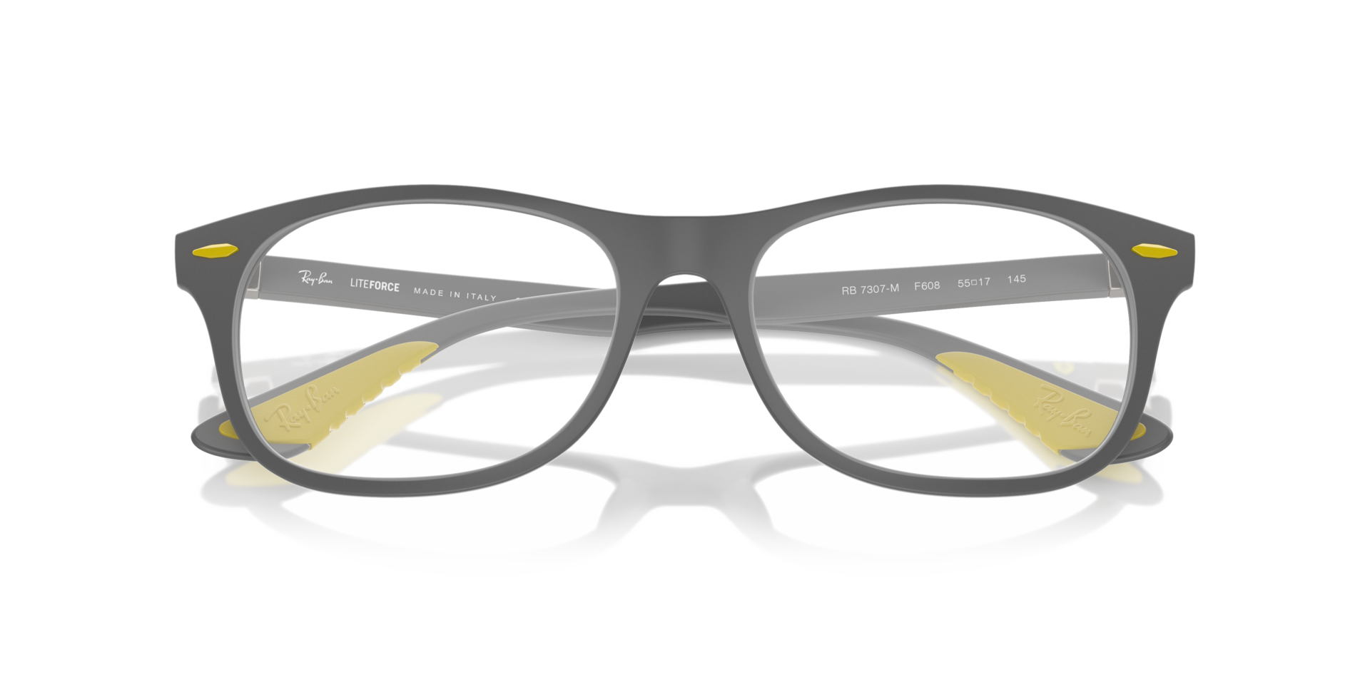 RB7307M Grey PlasticEyeglass Frames for Glasses Direct, Closed View