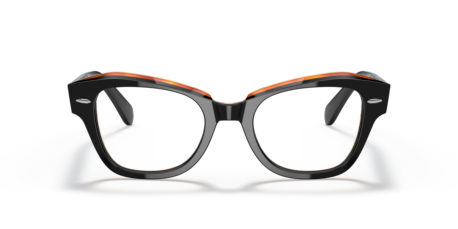 RB5486 Black On Brown AcetateEyeglass Frames for Glasses Direct, Front View
