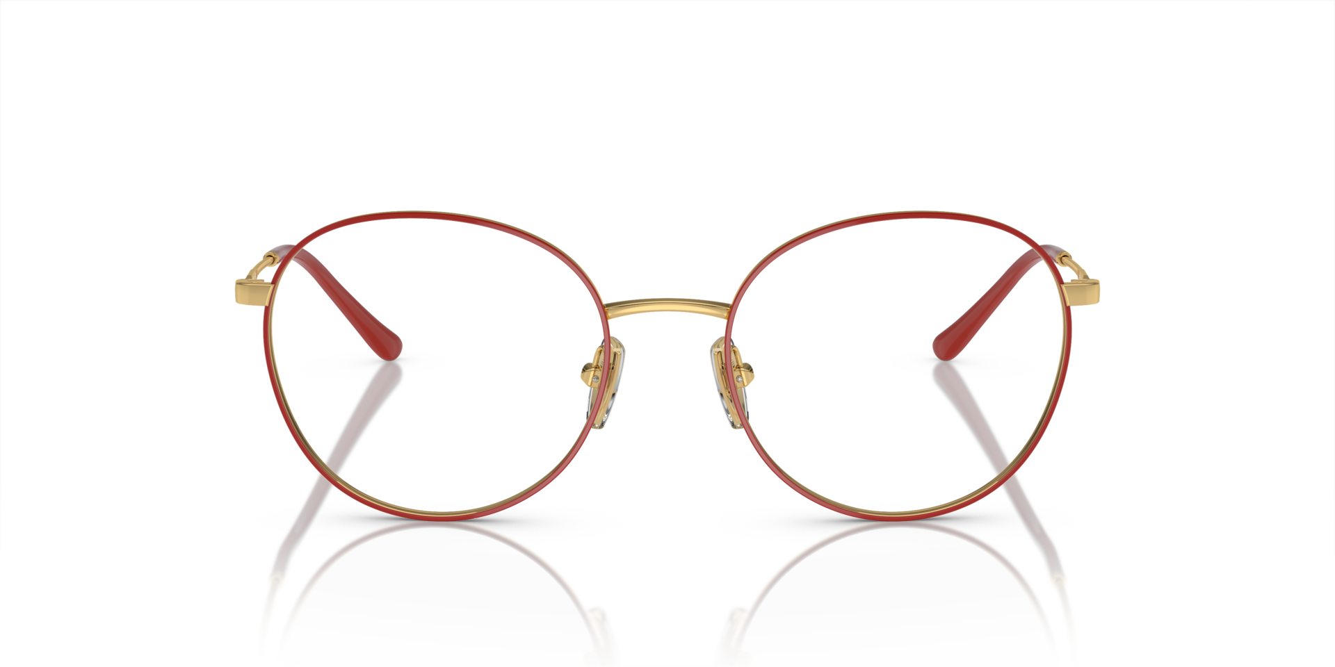 VO4280 Top Red & Gold MetalEyeglass Frames for Glasses Direct, Front View