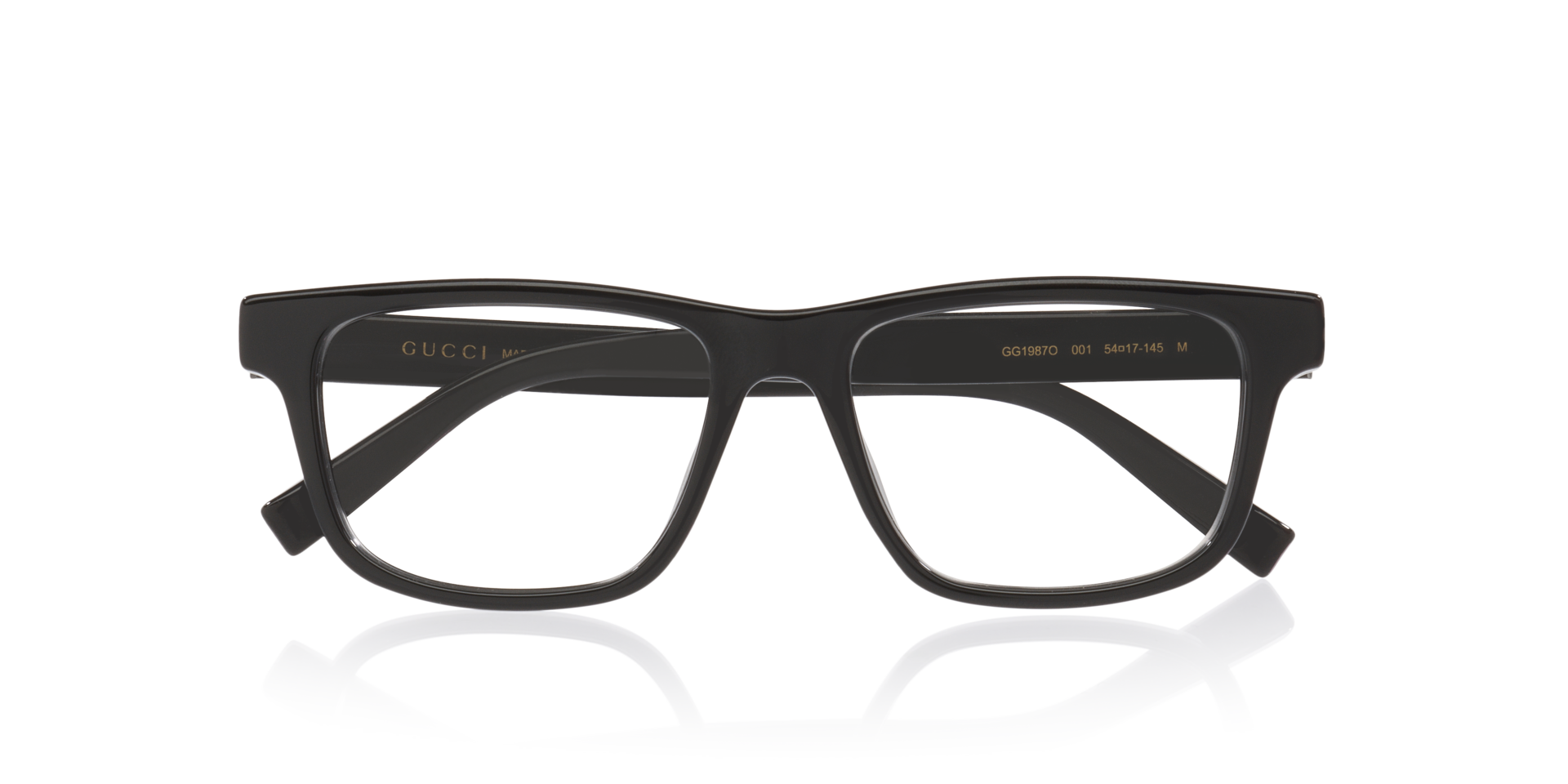 GG1987O Black PlasticEyeglass Frames for Glasses Direct, Closed View
