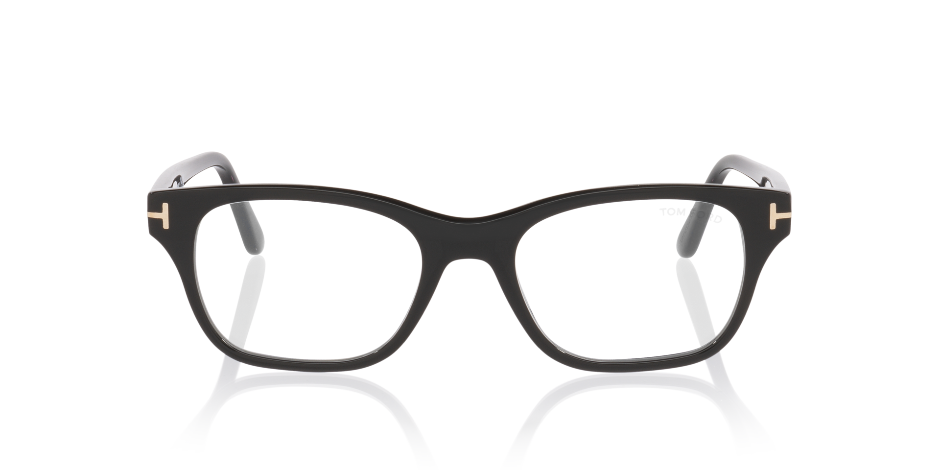 FT6120-B Black Shiny AcetateEyeglass Frames for Glasses Direct, Front View