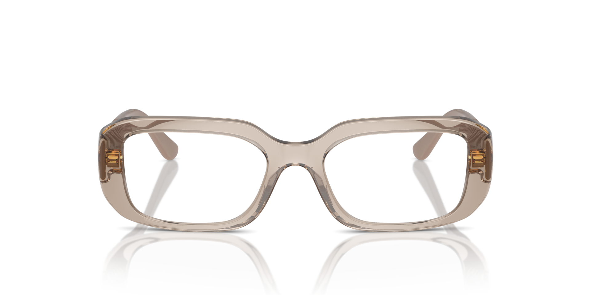 VO5568 Transparent Caramel PlasticEyeglass Frames for Glasses Direct, Front View