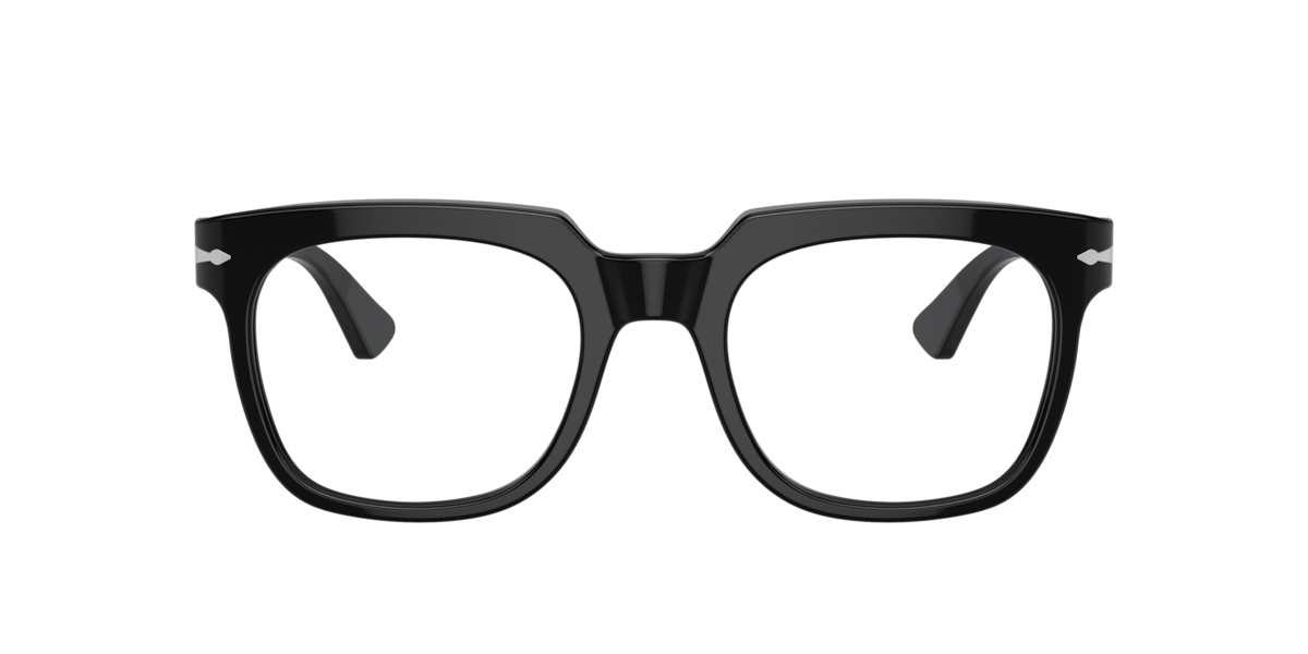 Persol Unisex Black Pillow Acetate Eyeglasses Online - Full Rim - Po3325v