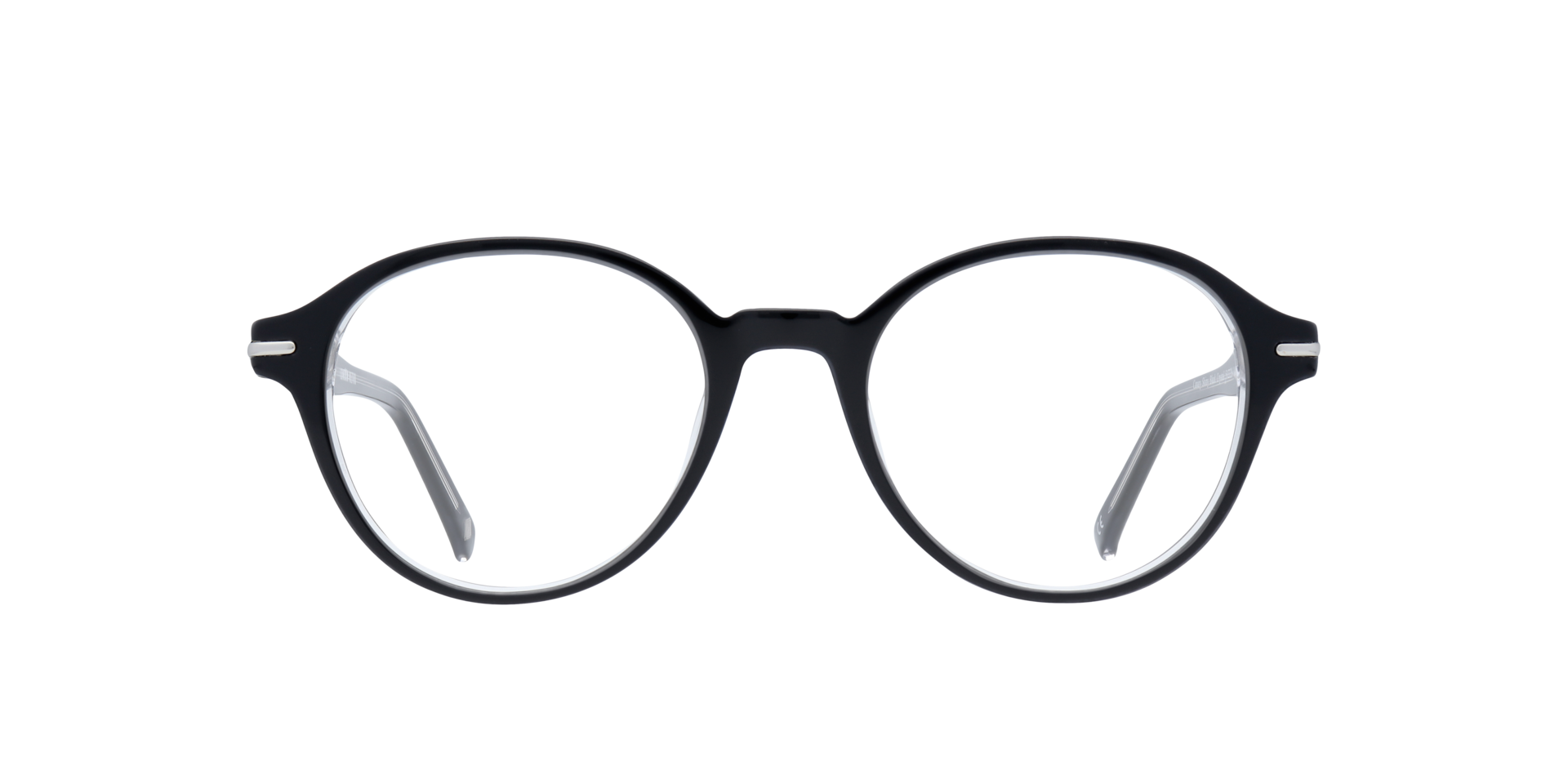 Canary Shiny Black Crystal AcetateEyeglass Frames for Glasses Direct, Front View