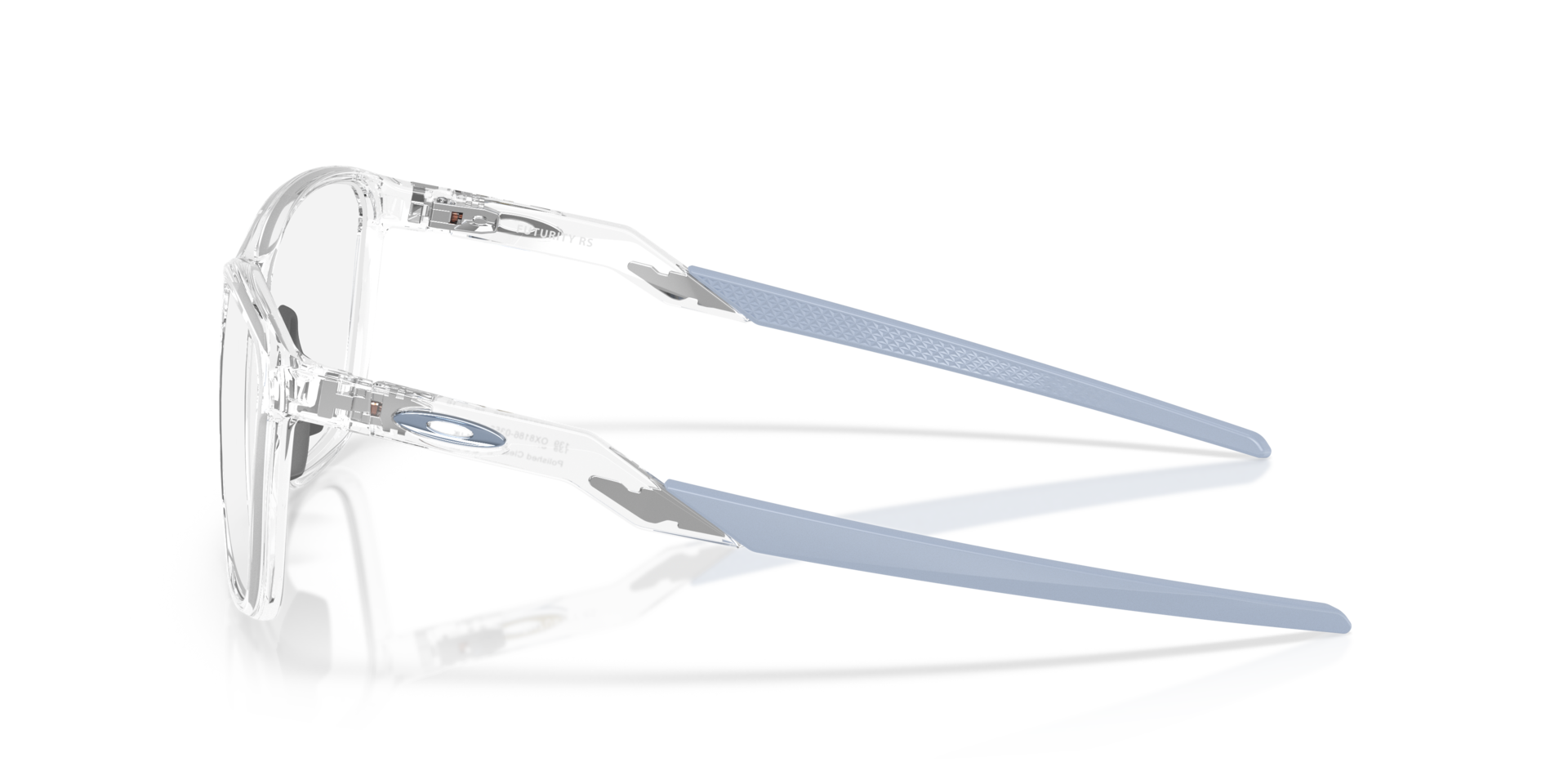 Futurity RS Polished Clear PlasticEyeglass Frames for Glasses Direct, Side View