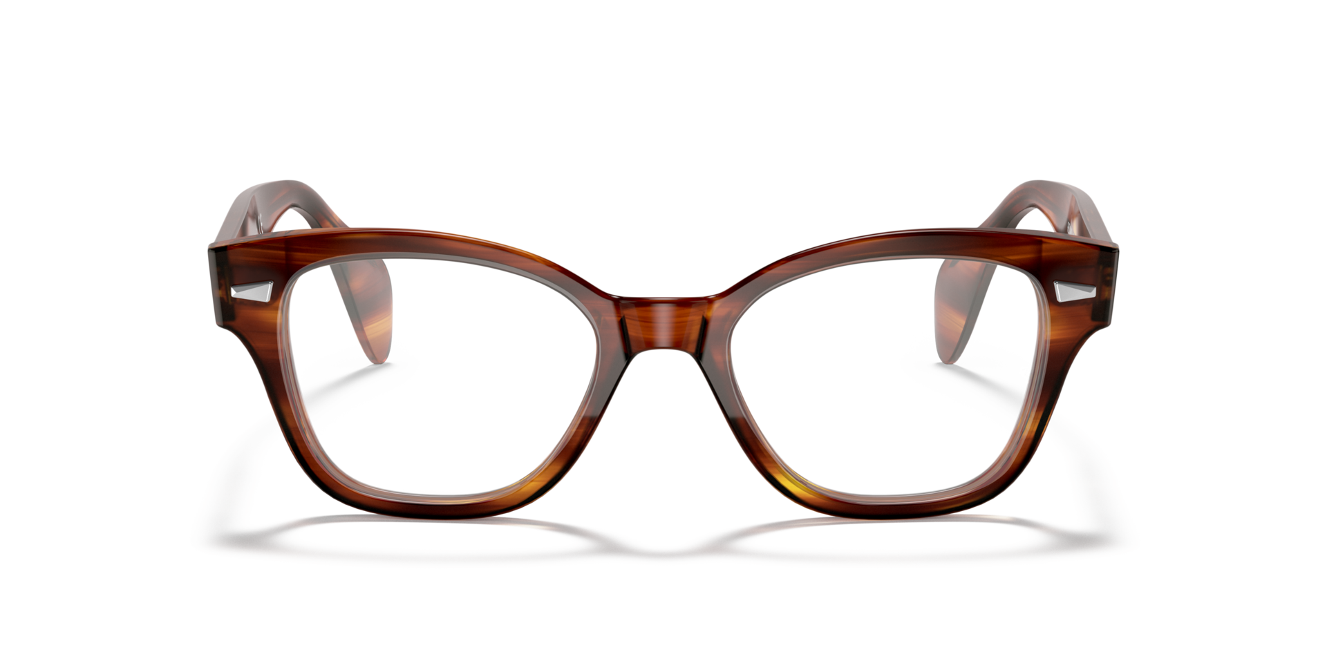 RB0880 OPTICS Striped Havana AcetateEyeglass Frames for Glasses Direct, Front View