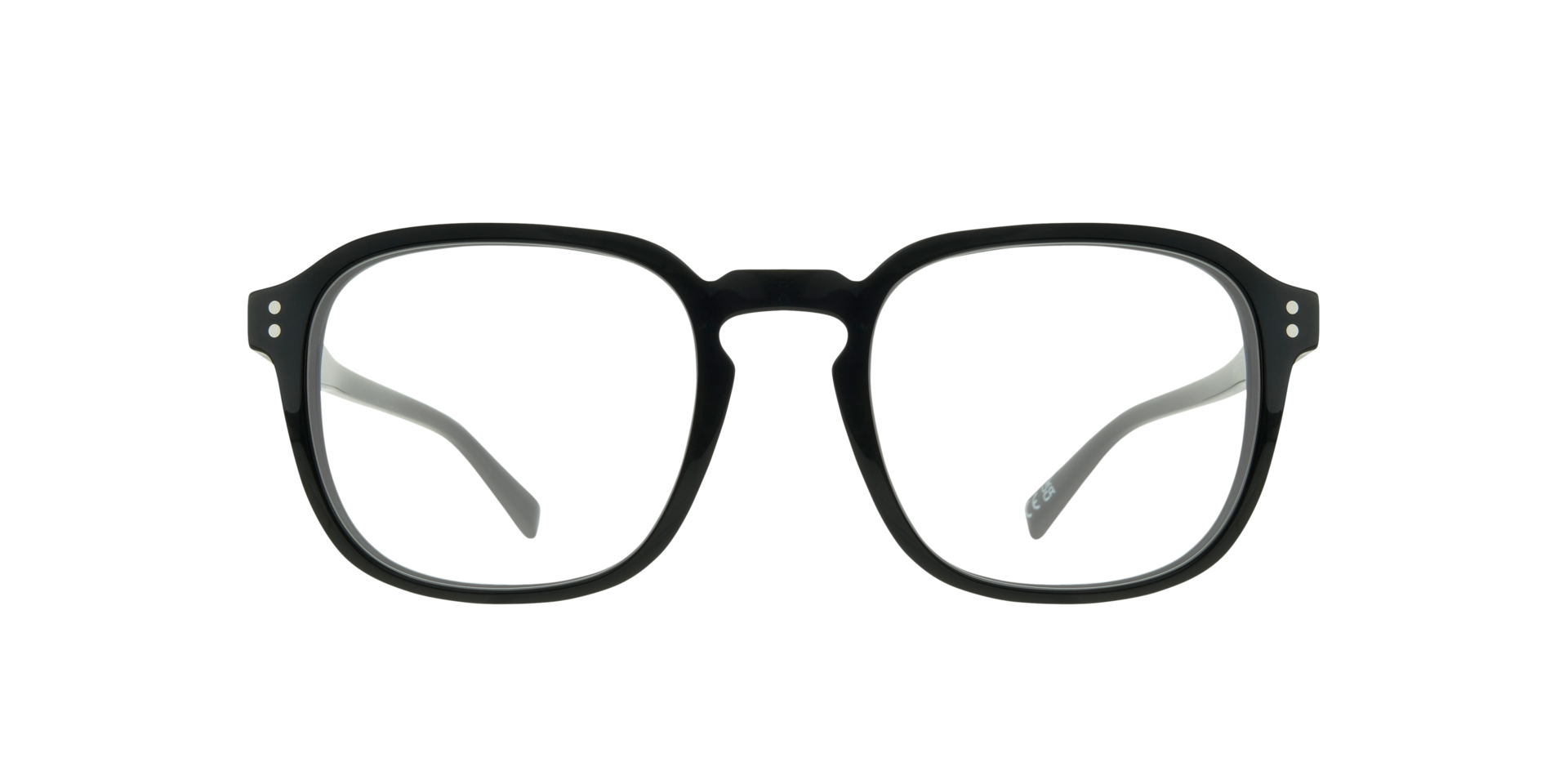 Luca Black AcetateEyeglass Frames for Glasses Direct, Front View