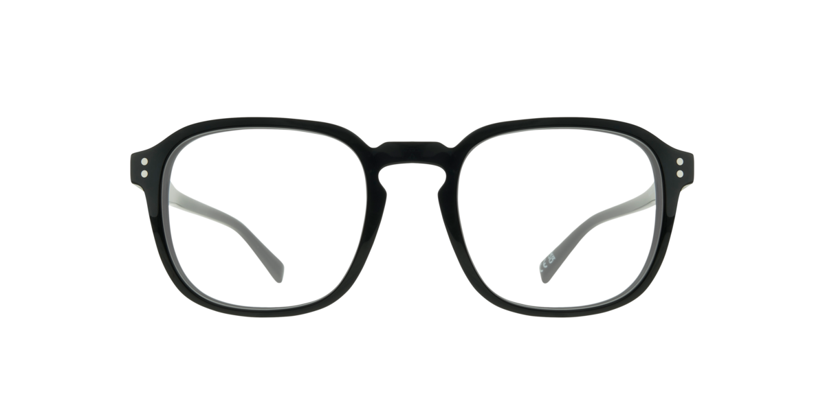 Scout Men's Black Square Acetate Eyeglasses Online - Full Rim - Luca