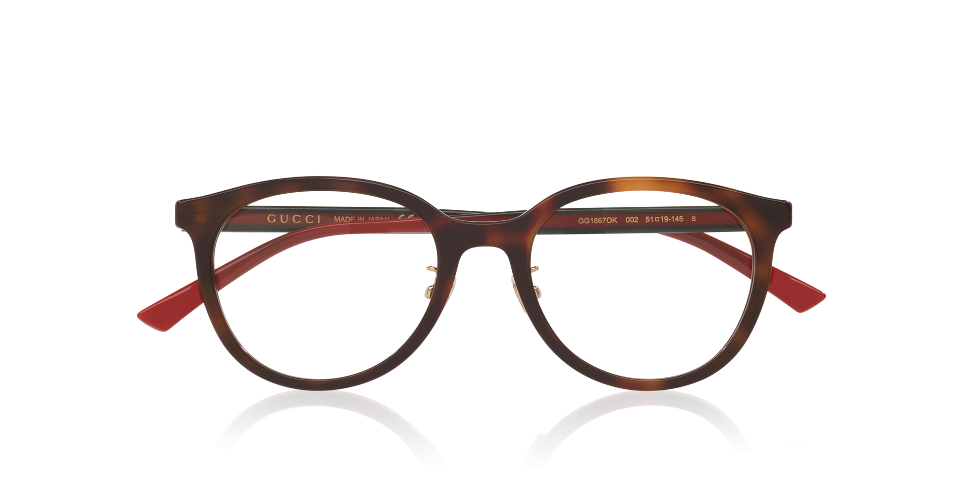 GG1867OK Tortoise AcetateEyeglass Frames for Glasses Direct, Closed View