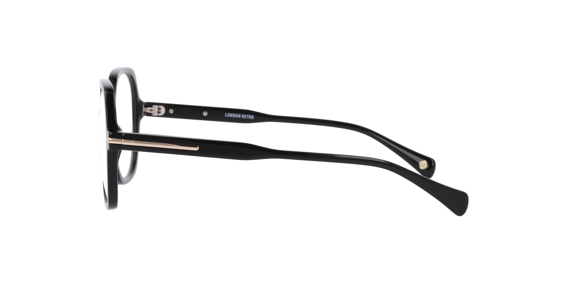Marble Arch Black AcetateEyeglass Frames for Glasses Direct, Side View