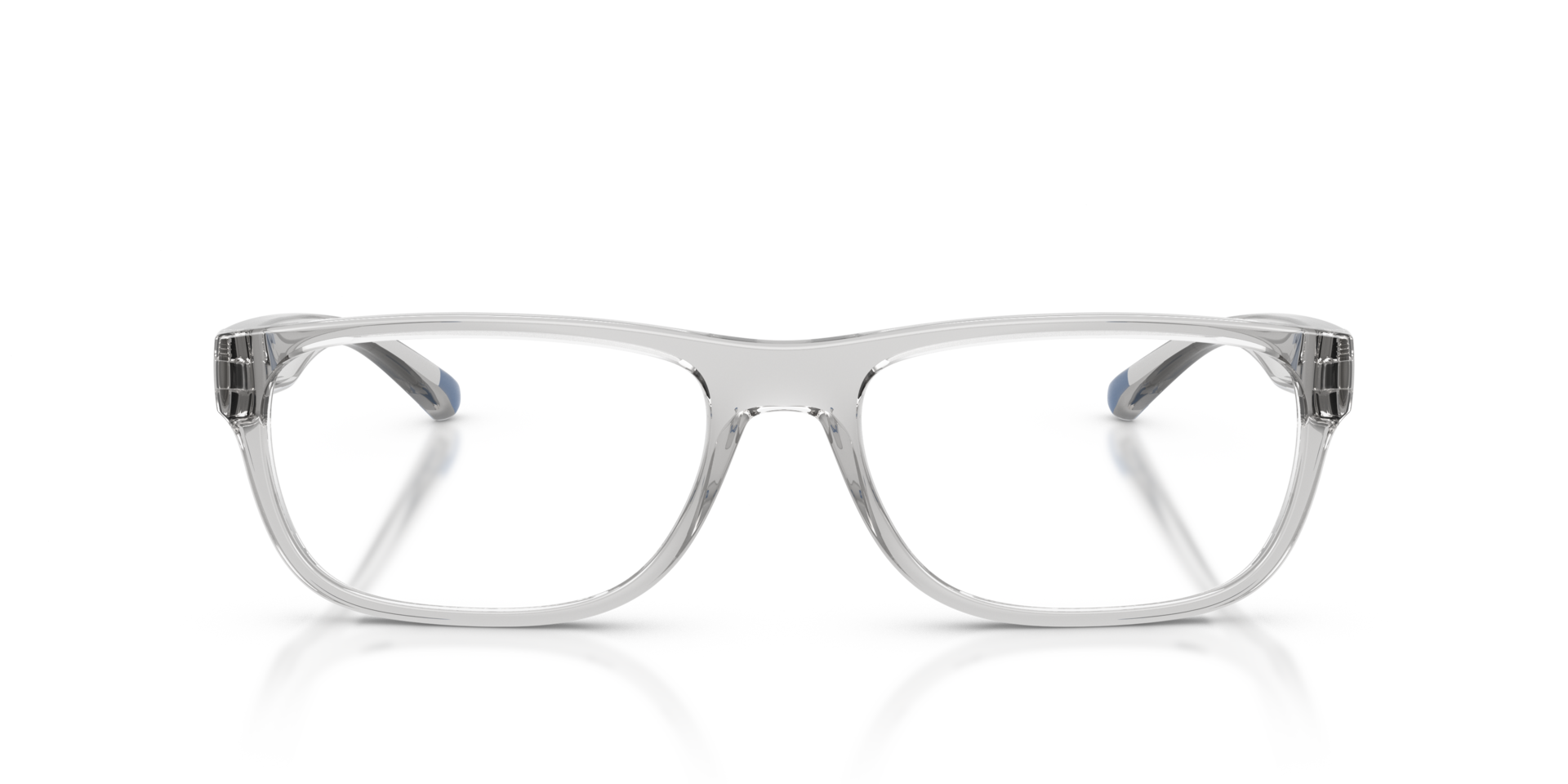 AN7289U Transparent Light Grey PlasticEyeglass Frames for Glasses Direct, Front View