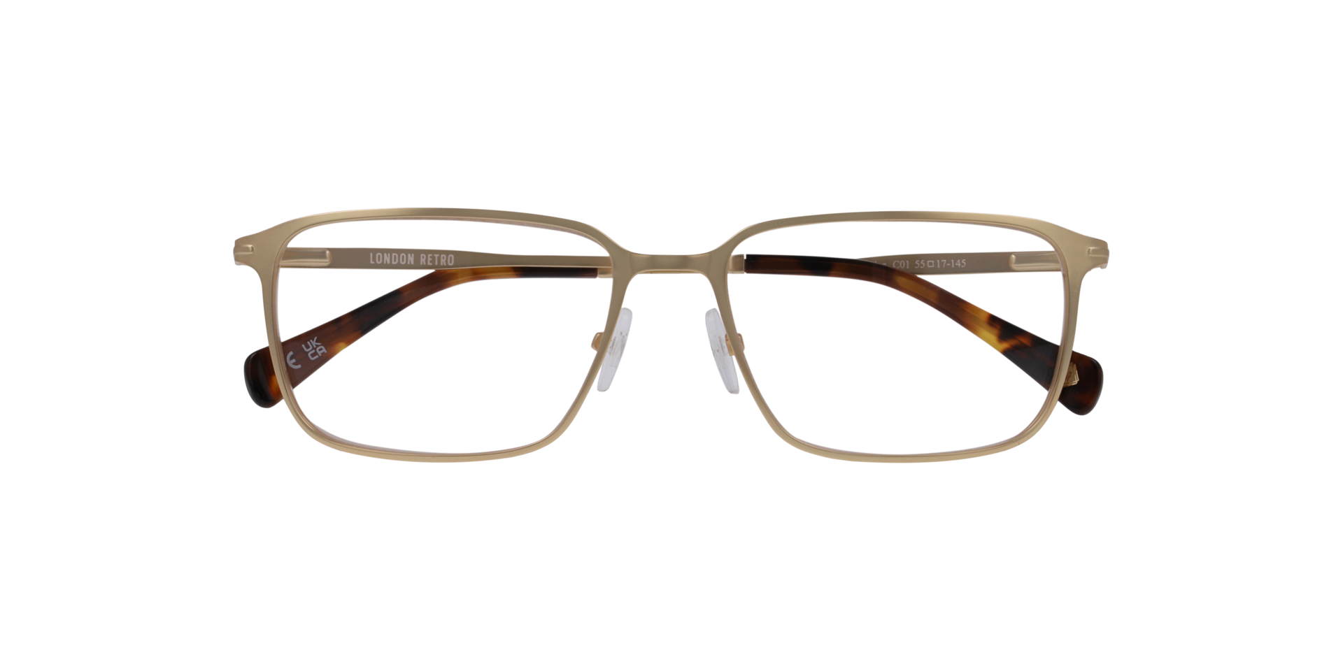 Malden Gold MetalEyeglass Frames for Glasses Direct, Closed View