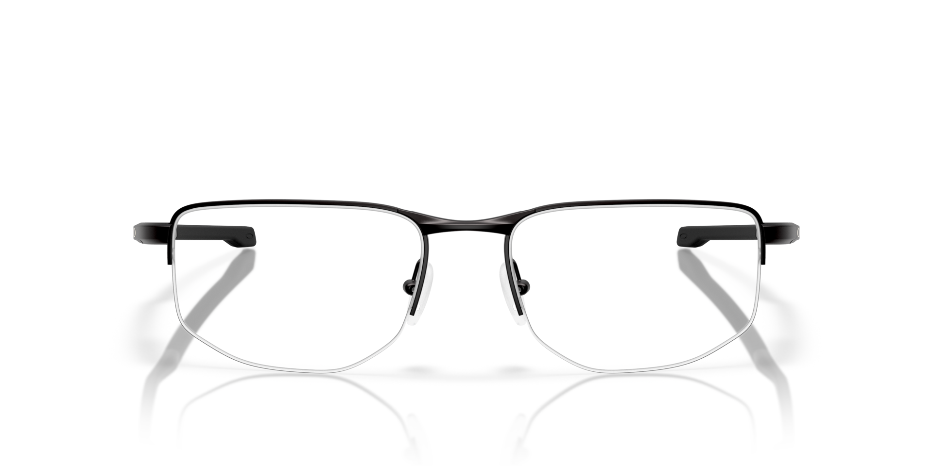 Addams 0.5 Satin Black MetalEyeglass Frames for Glasses Direct, Front View