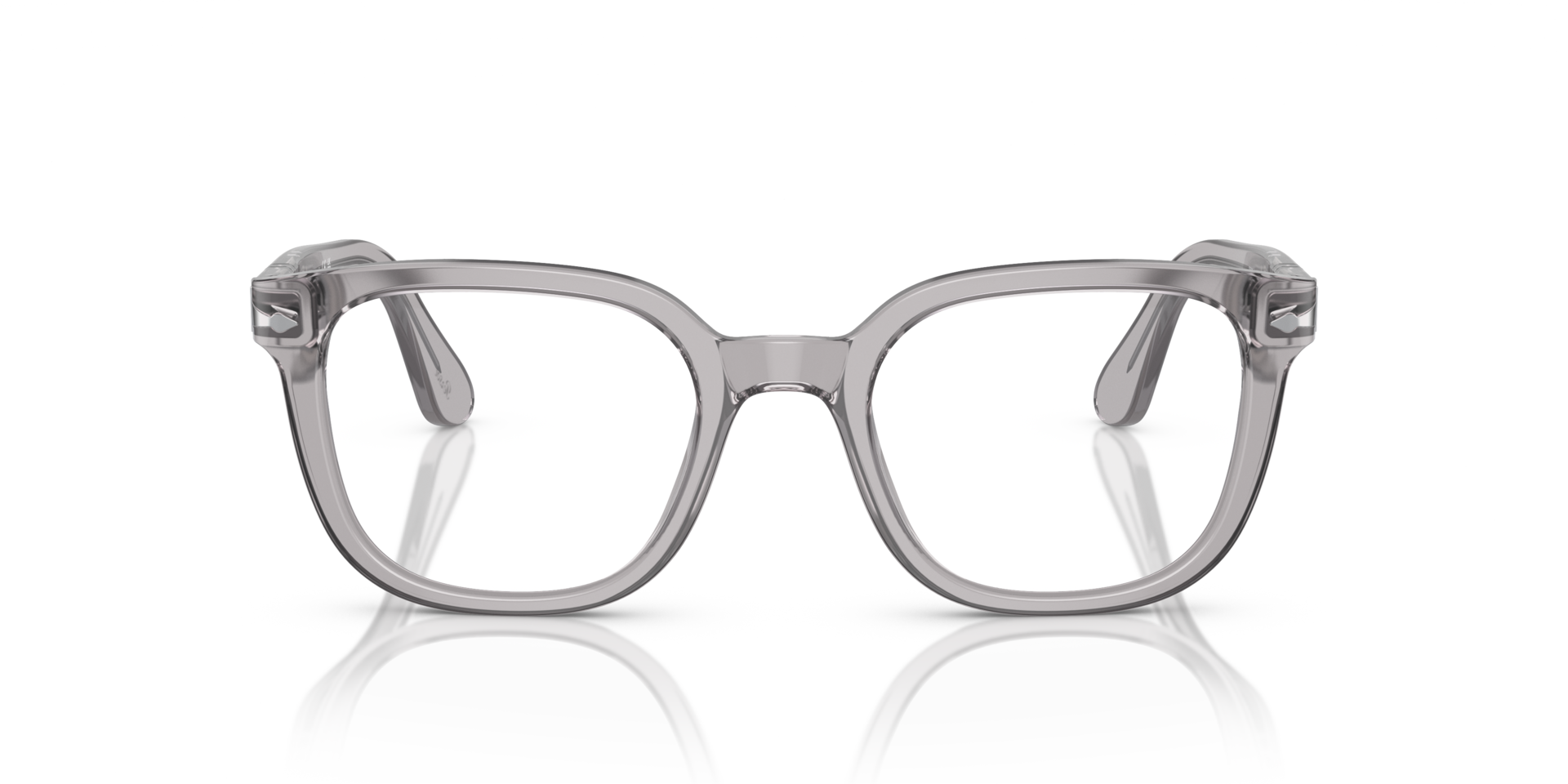 PO3263V Transparent Grey AcetateEyeglass Frames for Glasses Direct, Front View