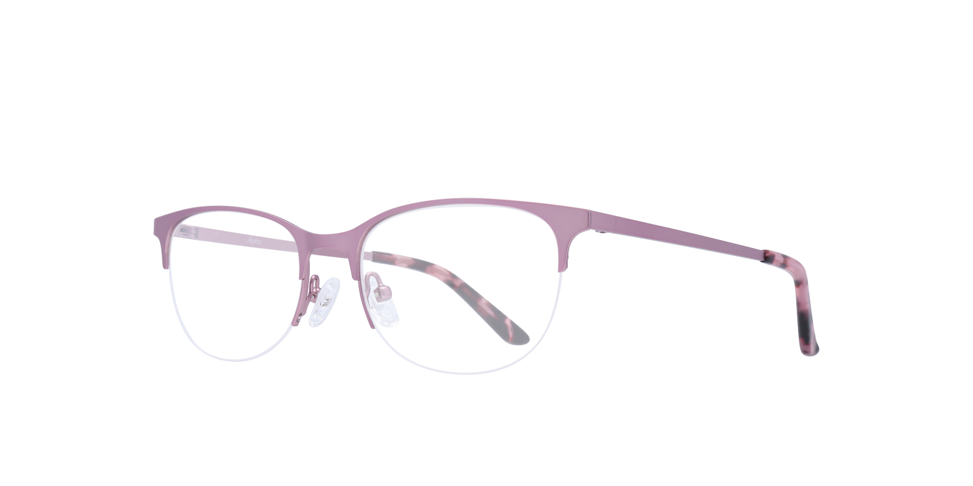 Gwen Matte Pink MetalEyeglass Frames for Glasses Direct, Angle View