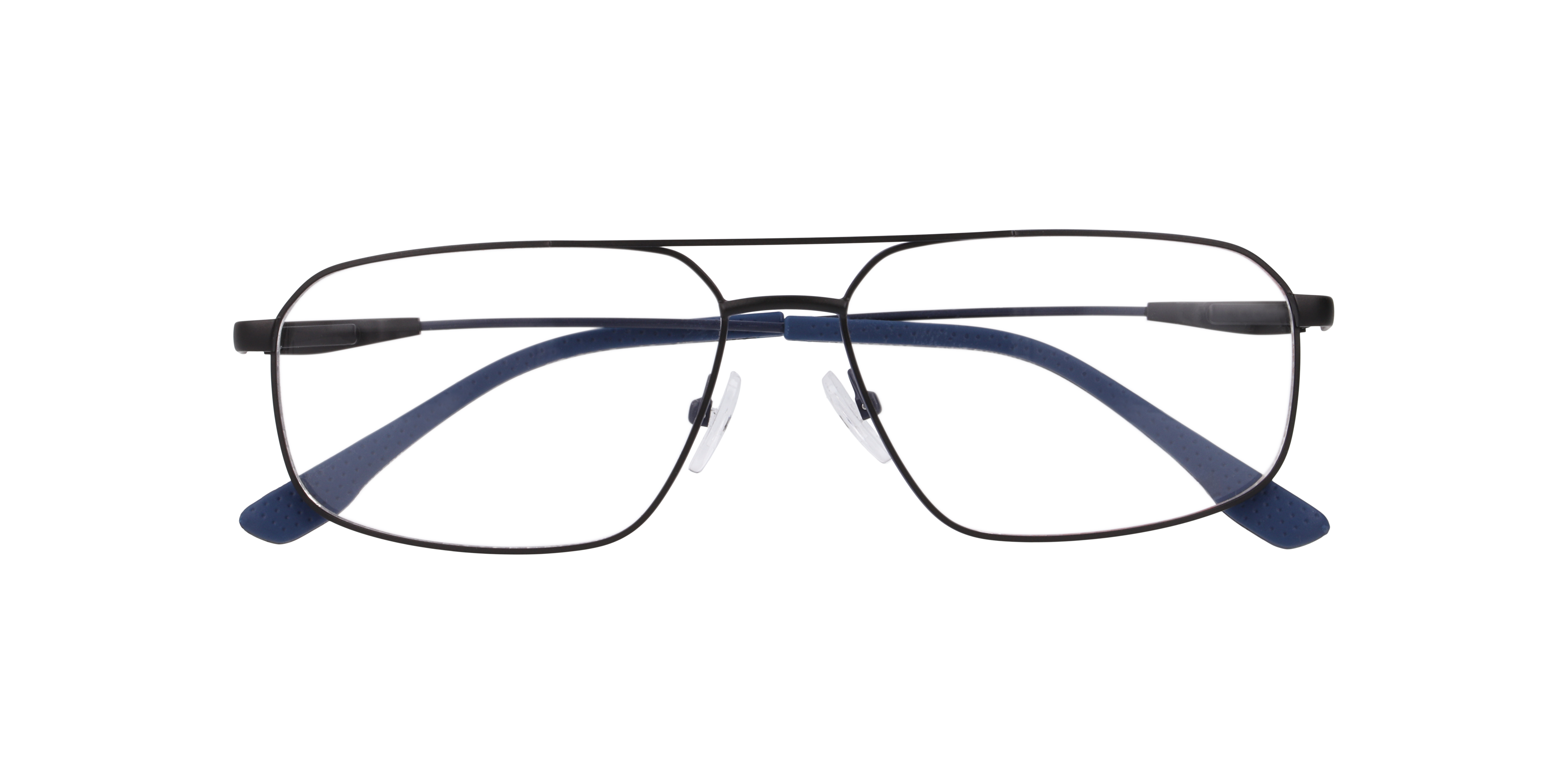 Nb4204 Black Blue MetalSunglass Frames for Glasses Direct, Closed View
