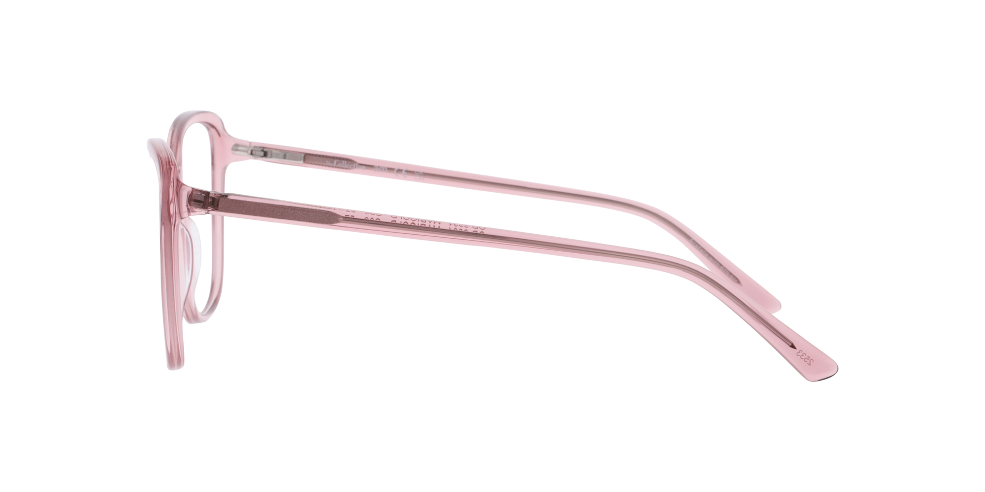 Marigold Translucent Pink AcetateEyeglass Frames for Glasses Direct, Side View