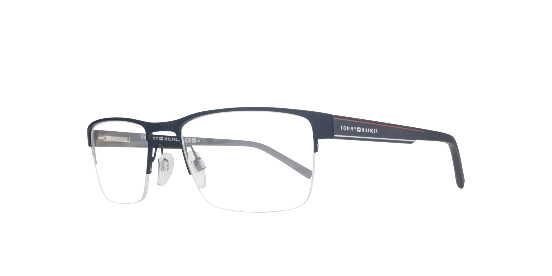 TH 1996 Blue MetalEyeglass Frames for Glasses Direct, Angle View