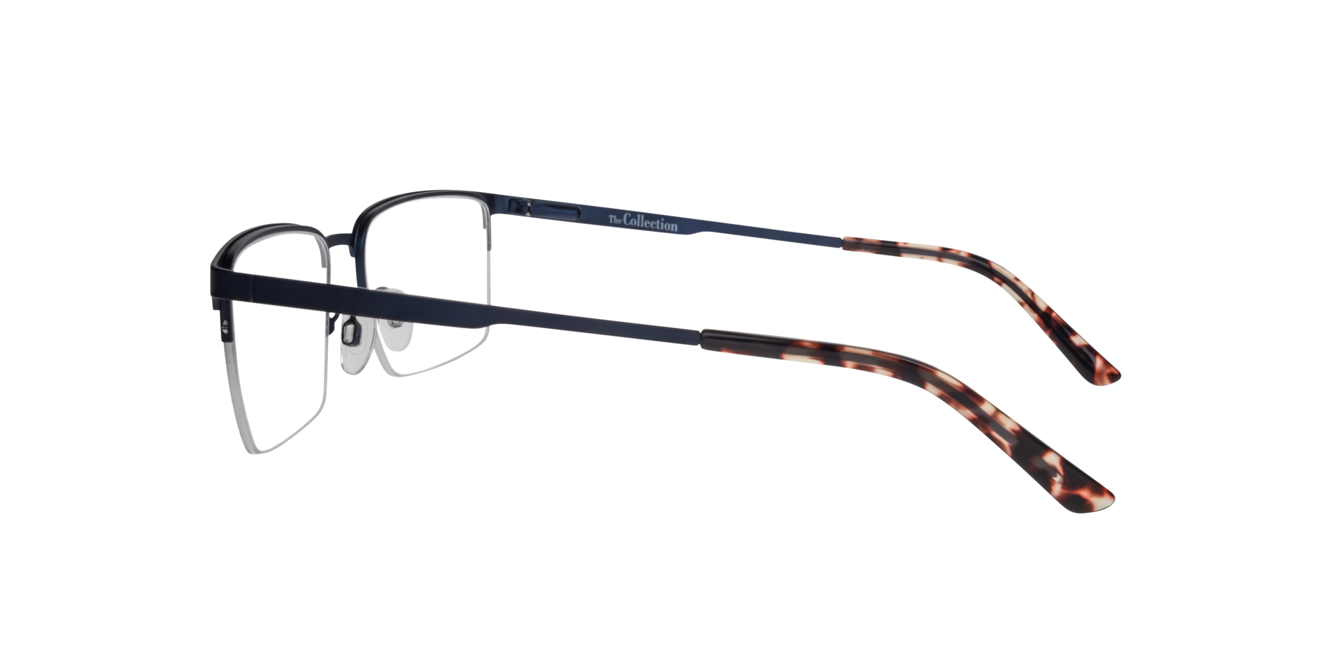 Hector Matte Navy MetalEyeglass Frames for Glasses Direct, Side View