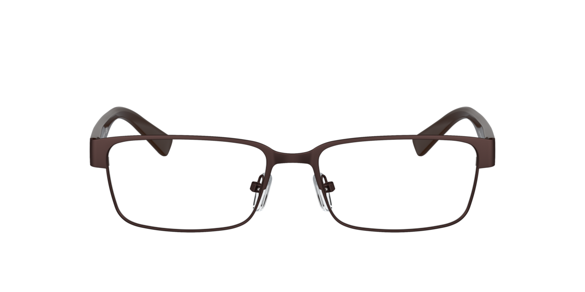 Armani Exchange Men's Brown Rectangle Metal Eyeglasses Online - Full Rim - Ax1017