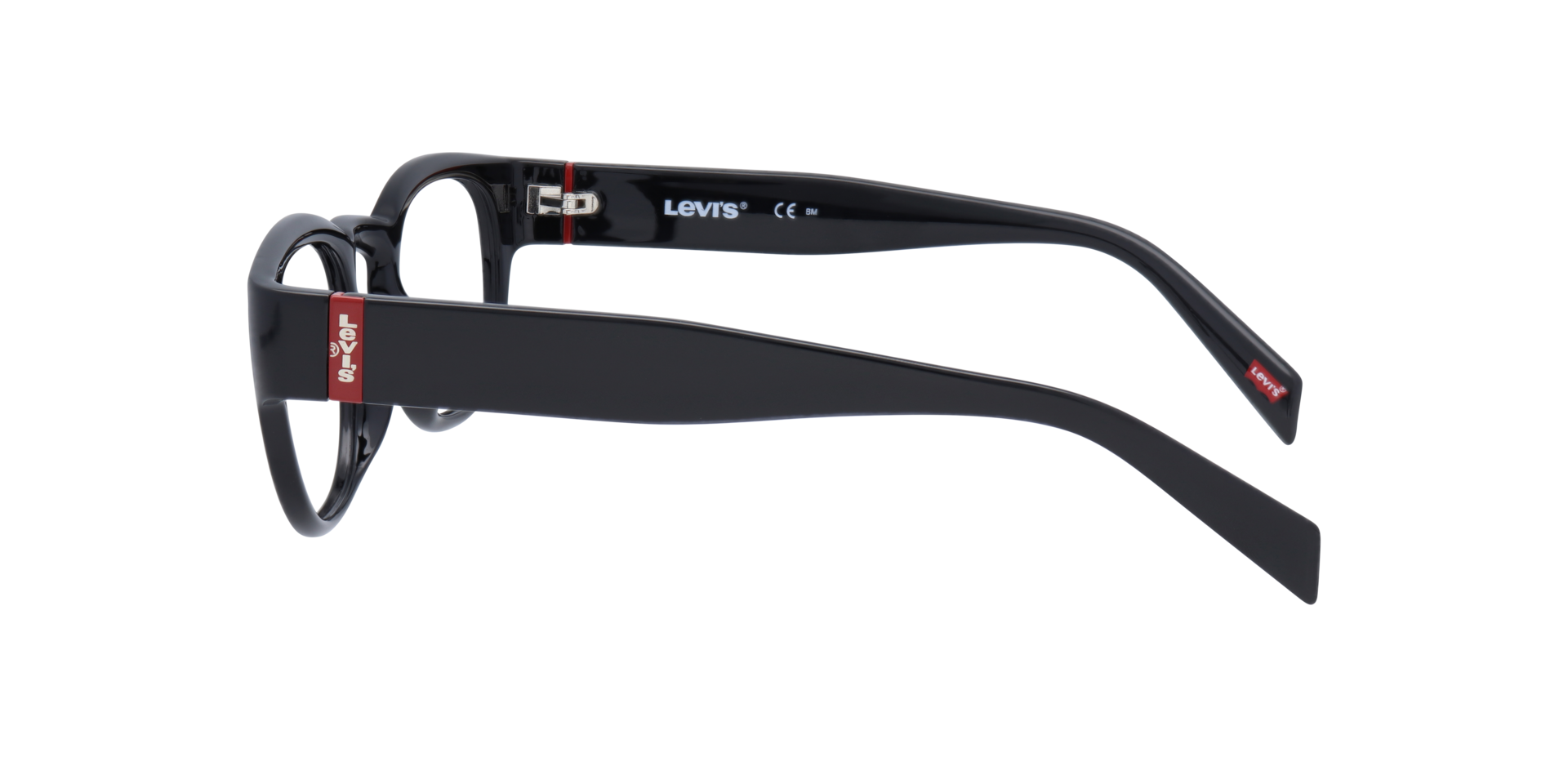 LV 1048 Black PlasticEyeglass Frames for Glasses Direct, Side View
