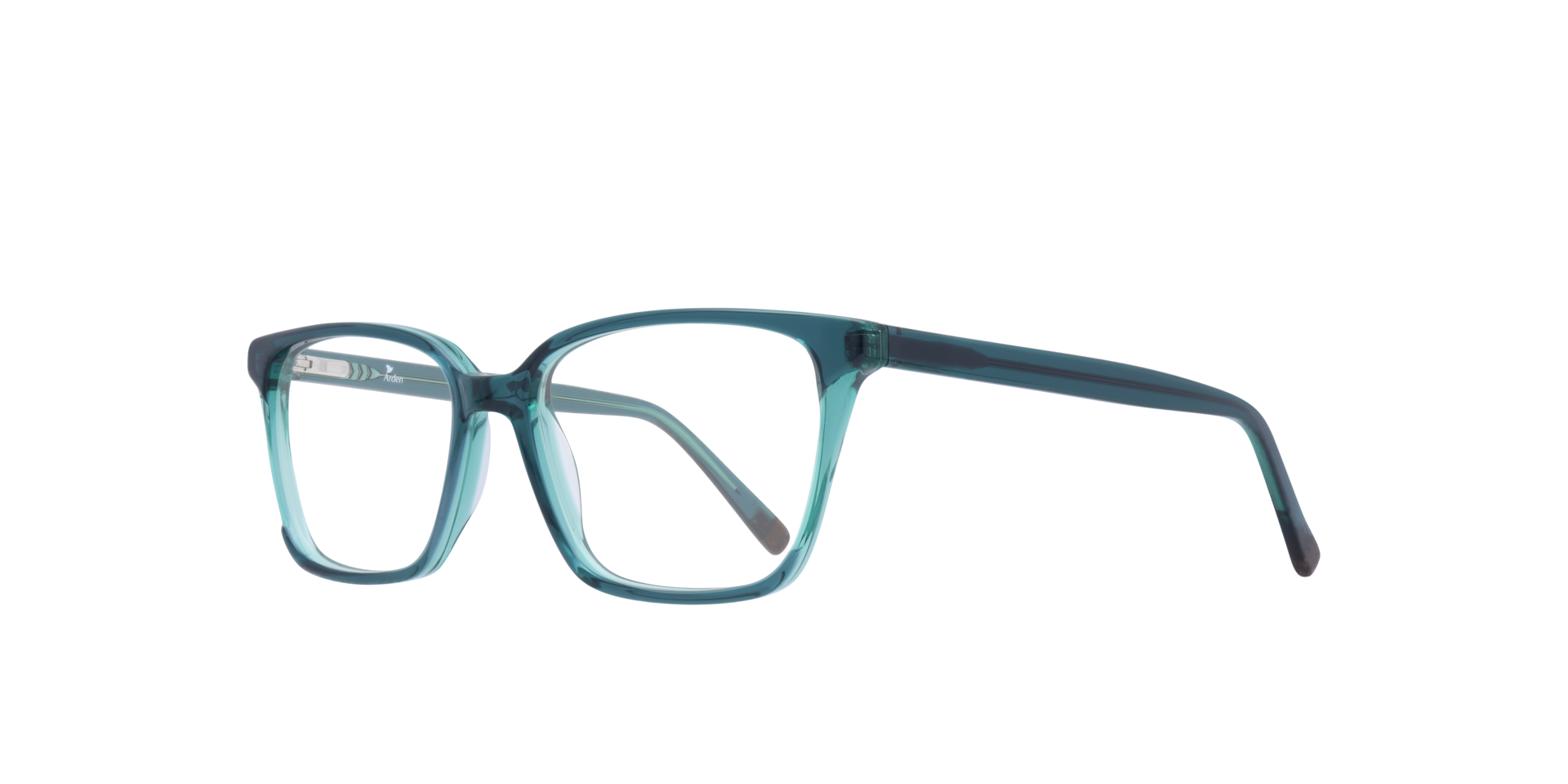 Juniper Aqua AcetateEyeglass Frames for Glasses Direct, Angle View