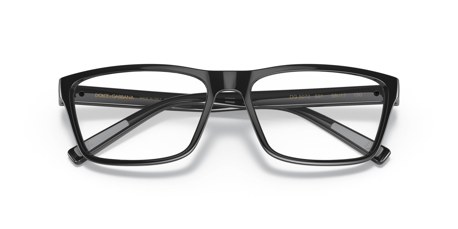 DG5072 Black PlasticEyeglass Frames for Glasses Direct, Closed View