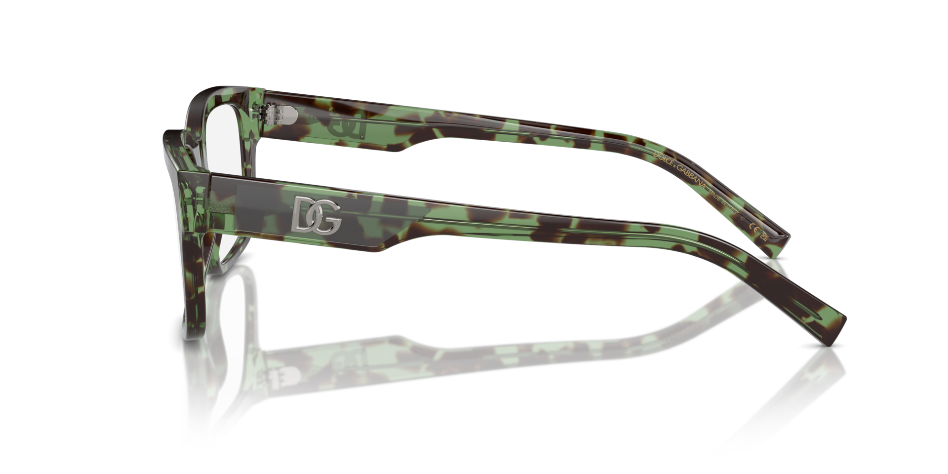 DG3352 Havana Green AcetateEyeglass Frames for Glasses Direct, Side View