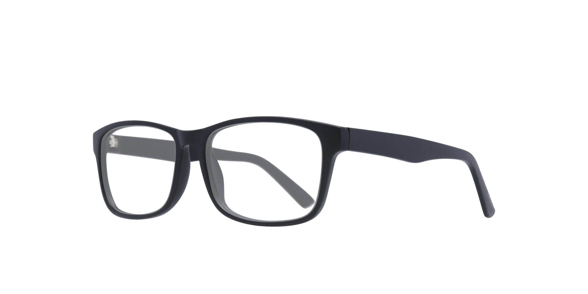 Dario Matte Black PlasticEyeglass Frames for Glasses Direct, Angle View