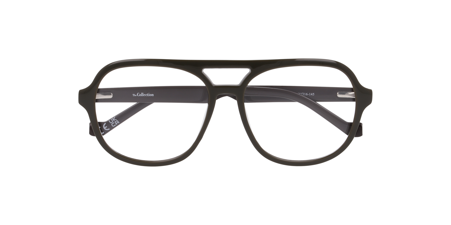 Maxwell Khaki PlasticEyeglass Frames for Glasses Direct, Closed View