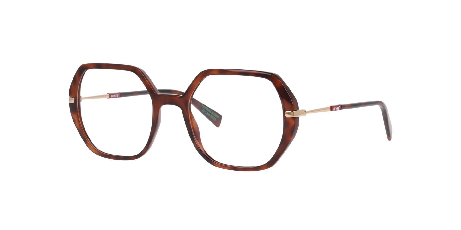 LV 1085 Tortoise PlasticEyeglass Frames for Glasses Direct, Angle View