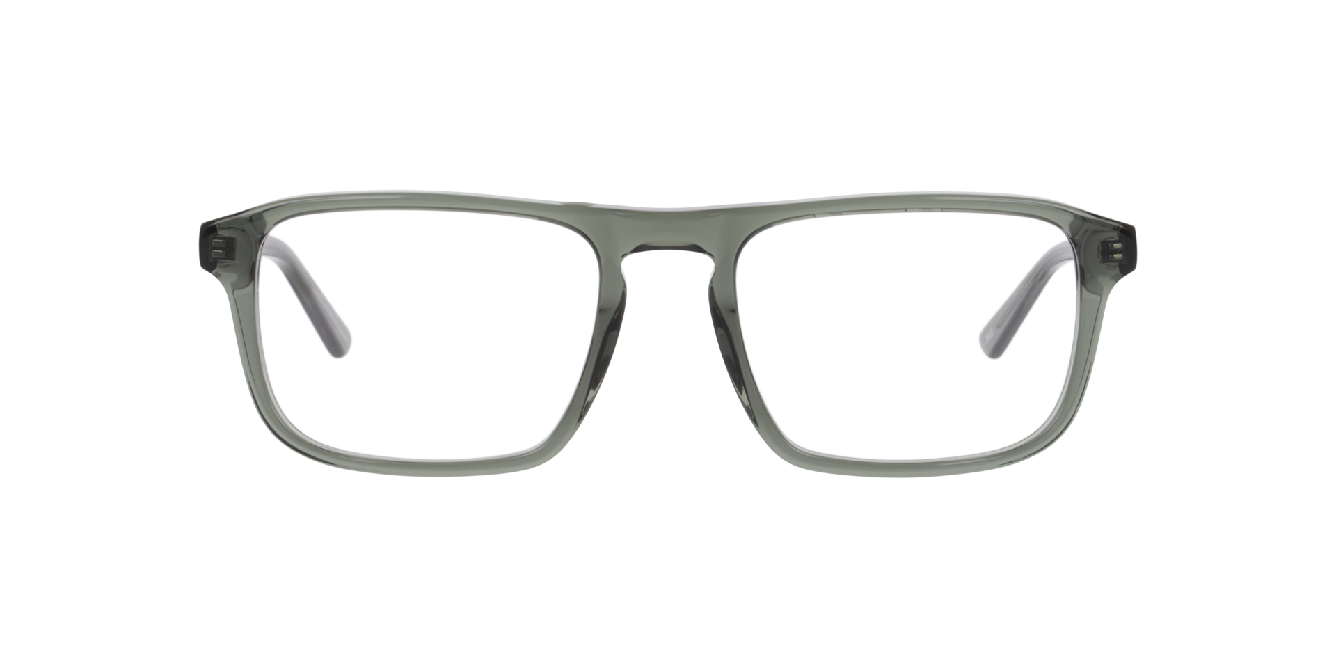 Nate Transparent Green AcetateEyeglass Frames for Glasses Direct, Front View