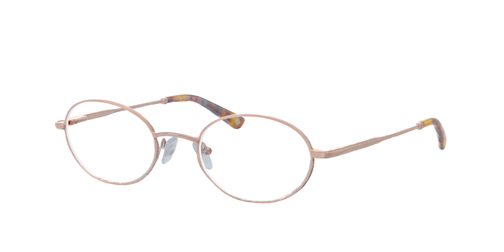 Millbank Pink Gold MetalEyeglass Frames for Glasses Direct, Angle View
