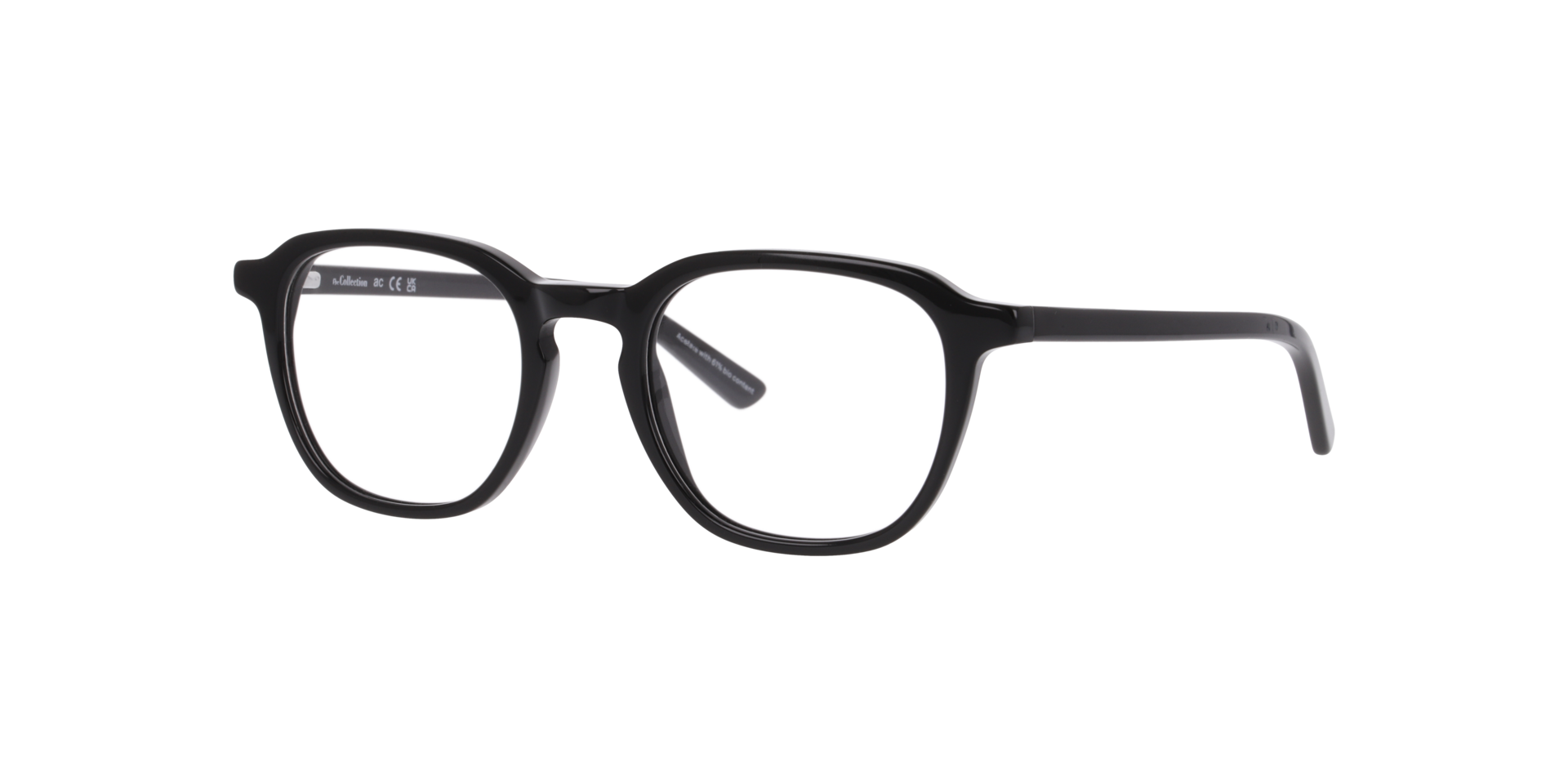 Nile Black AcetateEyeglass Frames for Glasses Direct, Angle View