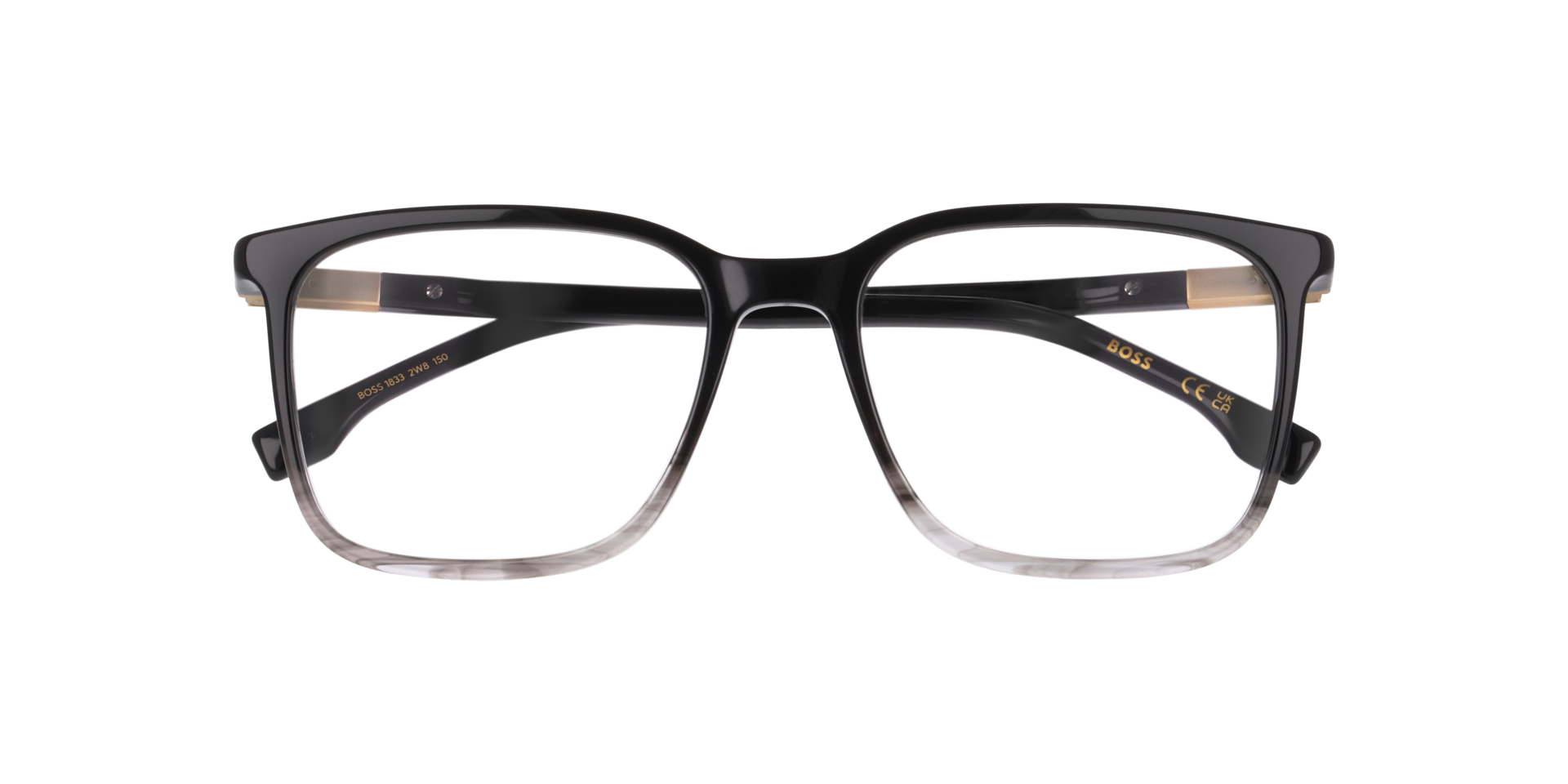 BOSS 1833 Grey White AcetateEyeglass Frames for Glasses Direct, Closed View