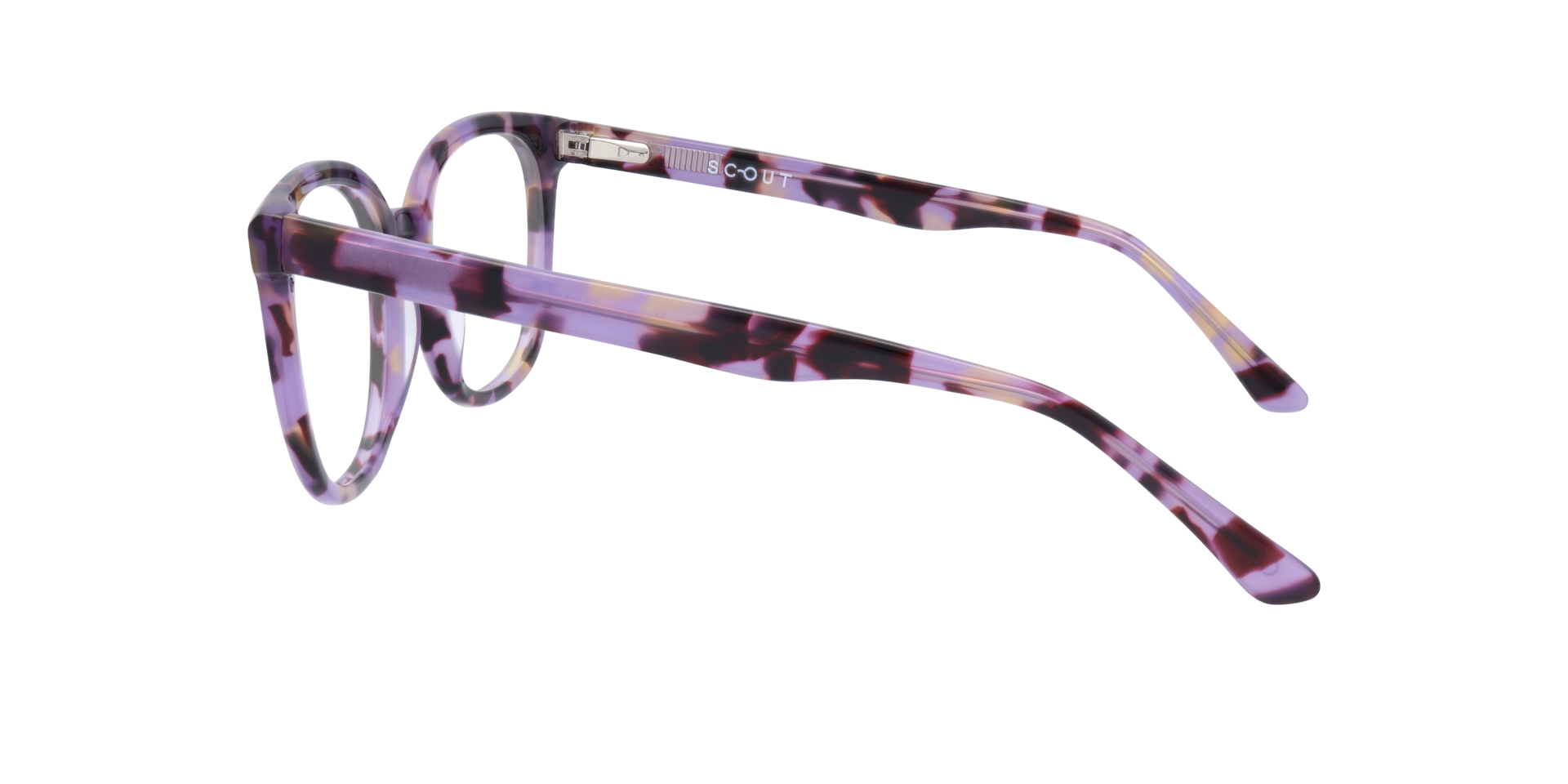 Freddie Mauve Havana AcetateEyeglass Frames for Glasses Direct, Side View