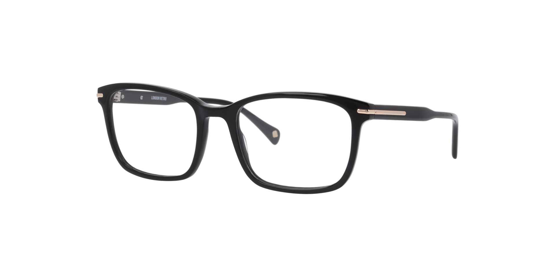 Mayfair Black AcetateEyeglass Frames for Glasses Direct, Angle View