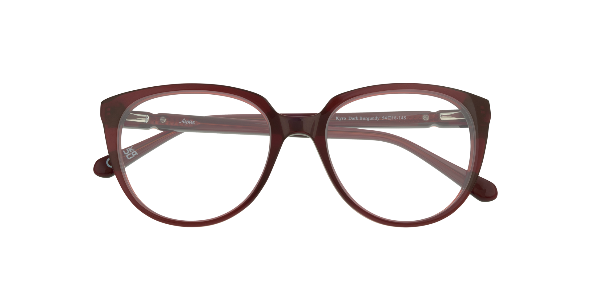 Kyro Dark Burgundy AcetateEyeglass Frames for Glasses Direct, Closed View