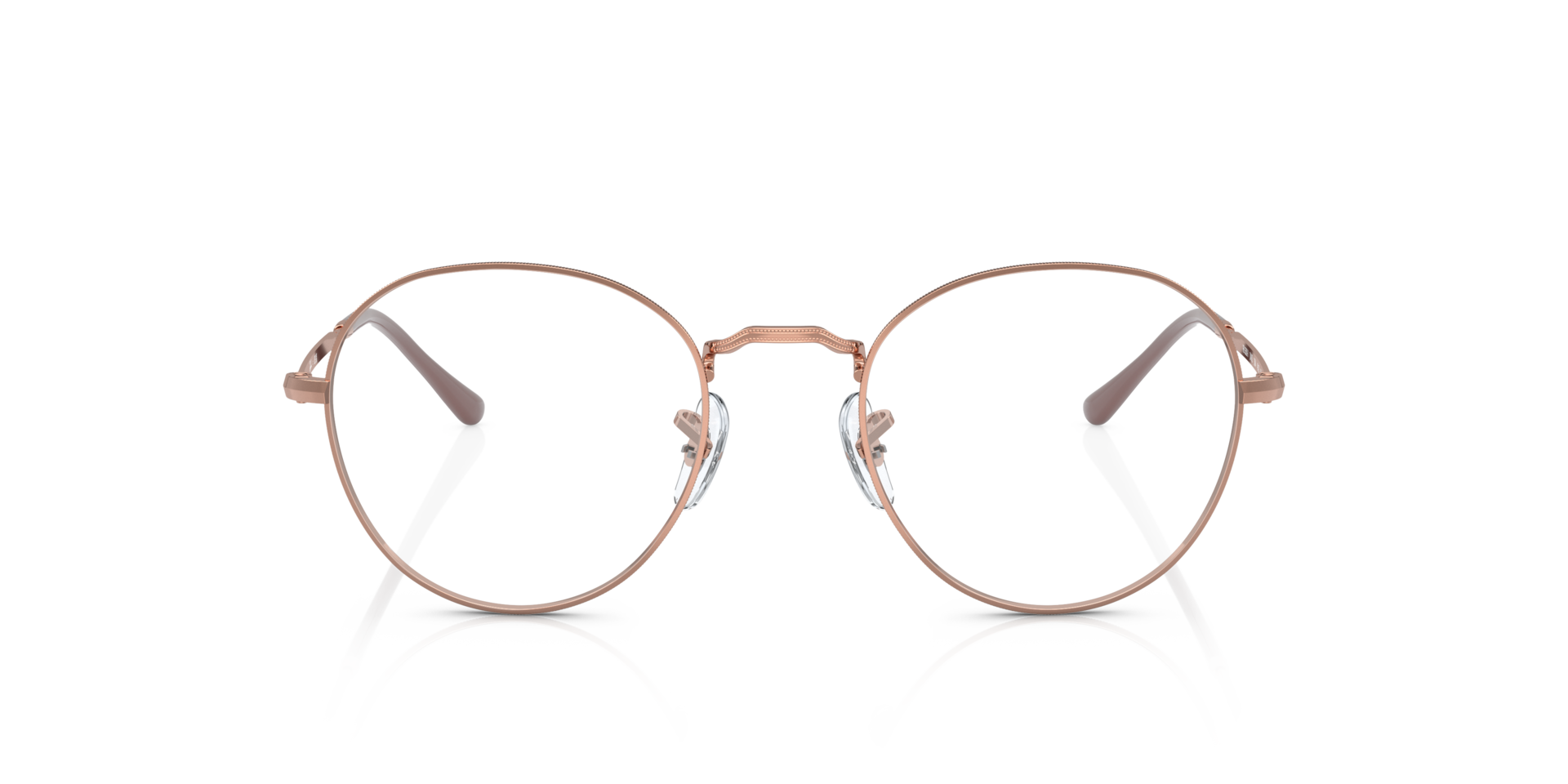 Round Metal Optics II Rose Gold MetalEyeglass Frames for Glasses Direct, Front View