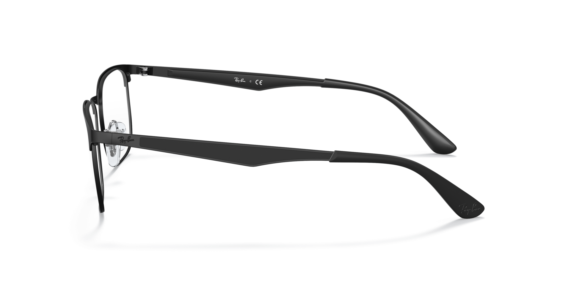 RB6363 Optics Black MetalSunglass Frames for Glasses Direct, Side View