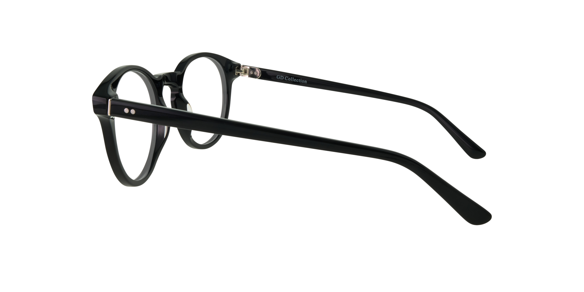 June Black AcetateEyeglass Frames for Glasses Direct, Side View
