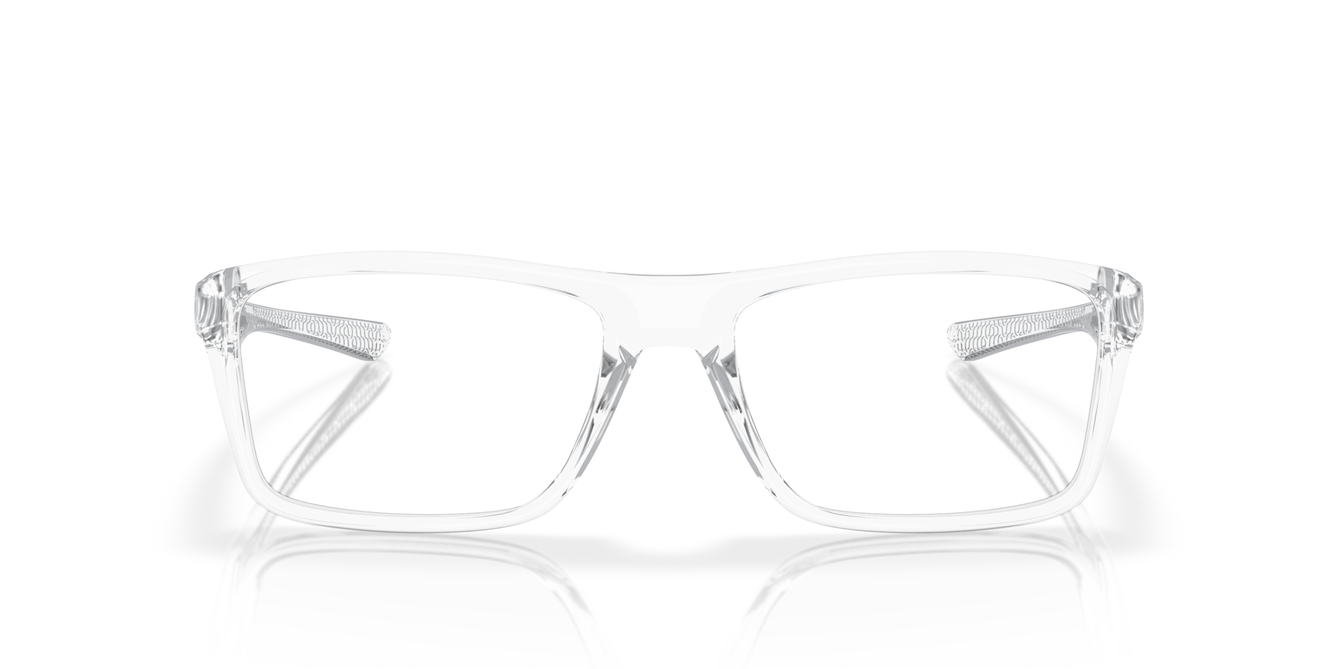 Rafter Polished Clear PlasticEyeglass Frames for Glasses Direct, Front View