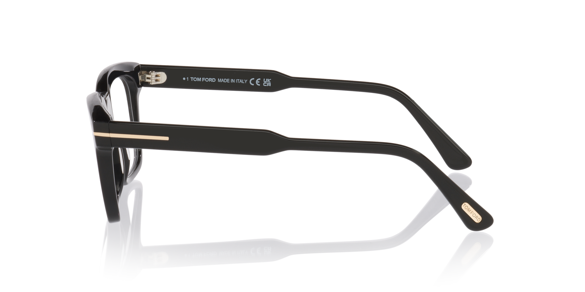 FT6122-B Black Shiny AcetateEyeglass Frames for Glasses Direct, Side View