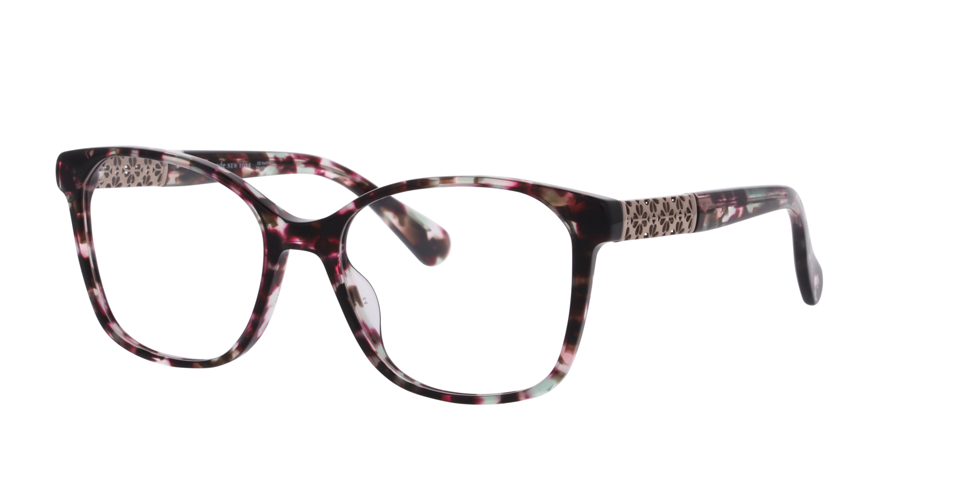 KS MISA 2/G Tortoise Green AcetateEyeglass Frames for Glasses Direct, Angle View