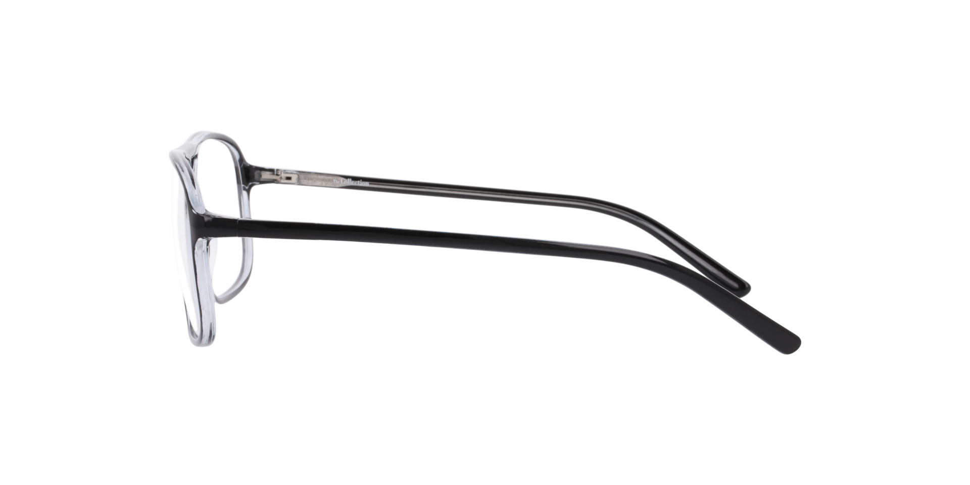 Matthew Black On Crystal PlasticEyeglass Frames for Glasses Direct, Side View