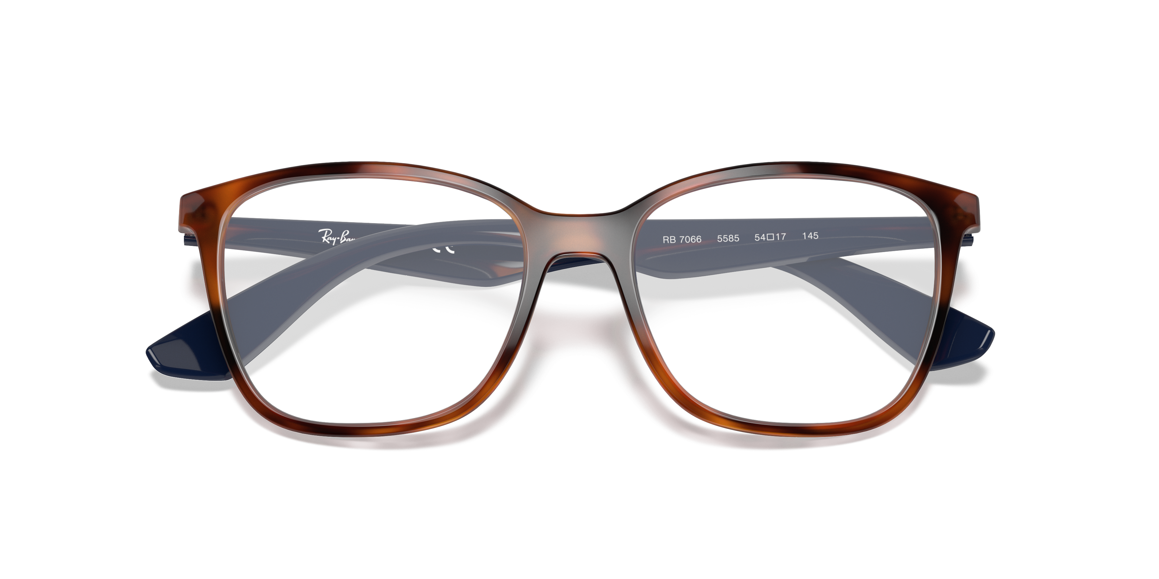 RB7066 Light Havana PlasticEyeglass Frames for Glasses Direct, Closed View